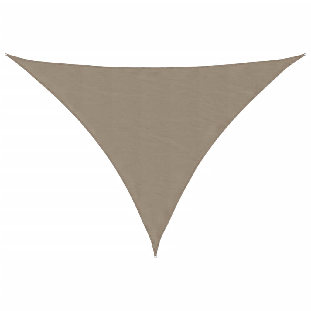 vidaXL Stínící plachta oxfordská látka trojúhelník 2,5x2,5x3,5 m taupe