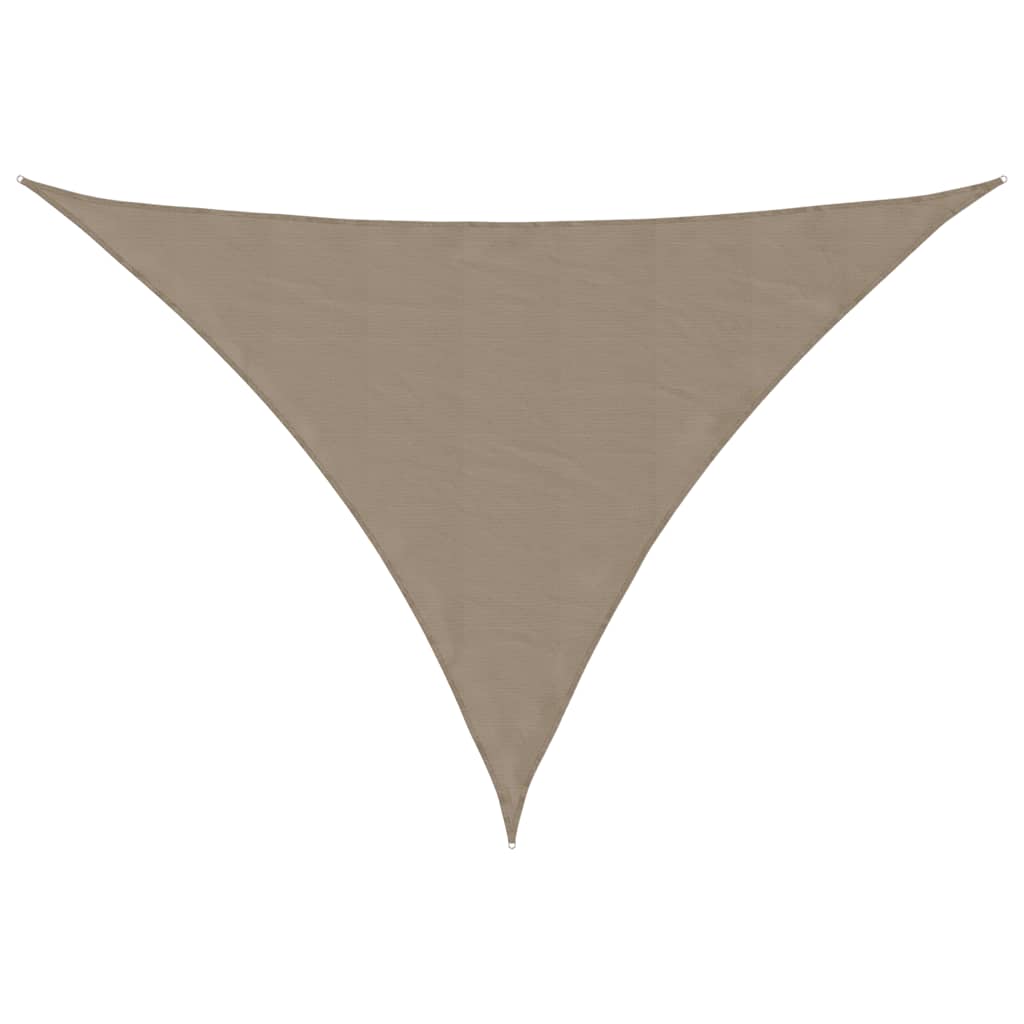 vidaXL Stínící plachta oxfordská látka trojúhelník 3,5x3,5x4,9 m taupe