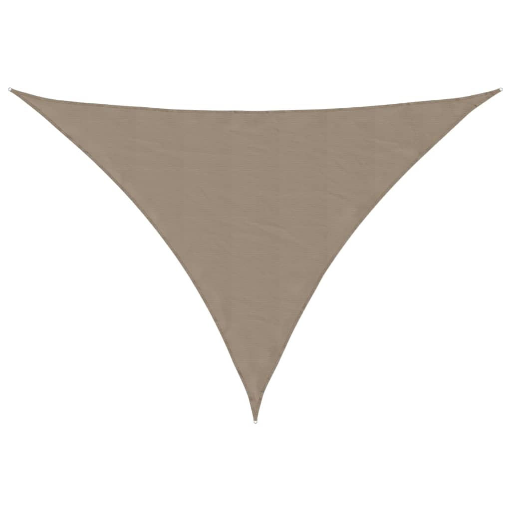 vidaXL Sunshade Sail Oxford Fabric Triangular 3.5x3.5x4.9 m Taupe