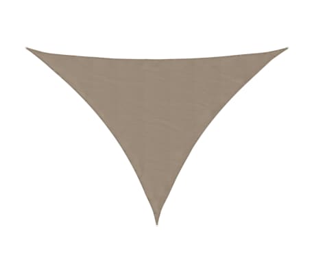 vidaXL Sunshade Sail Oxford Fabric Triangular 3.5x3.5x4.9 m Taupe