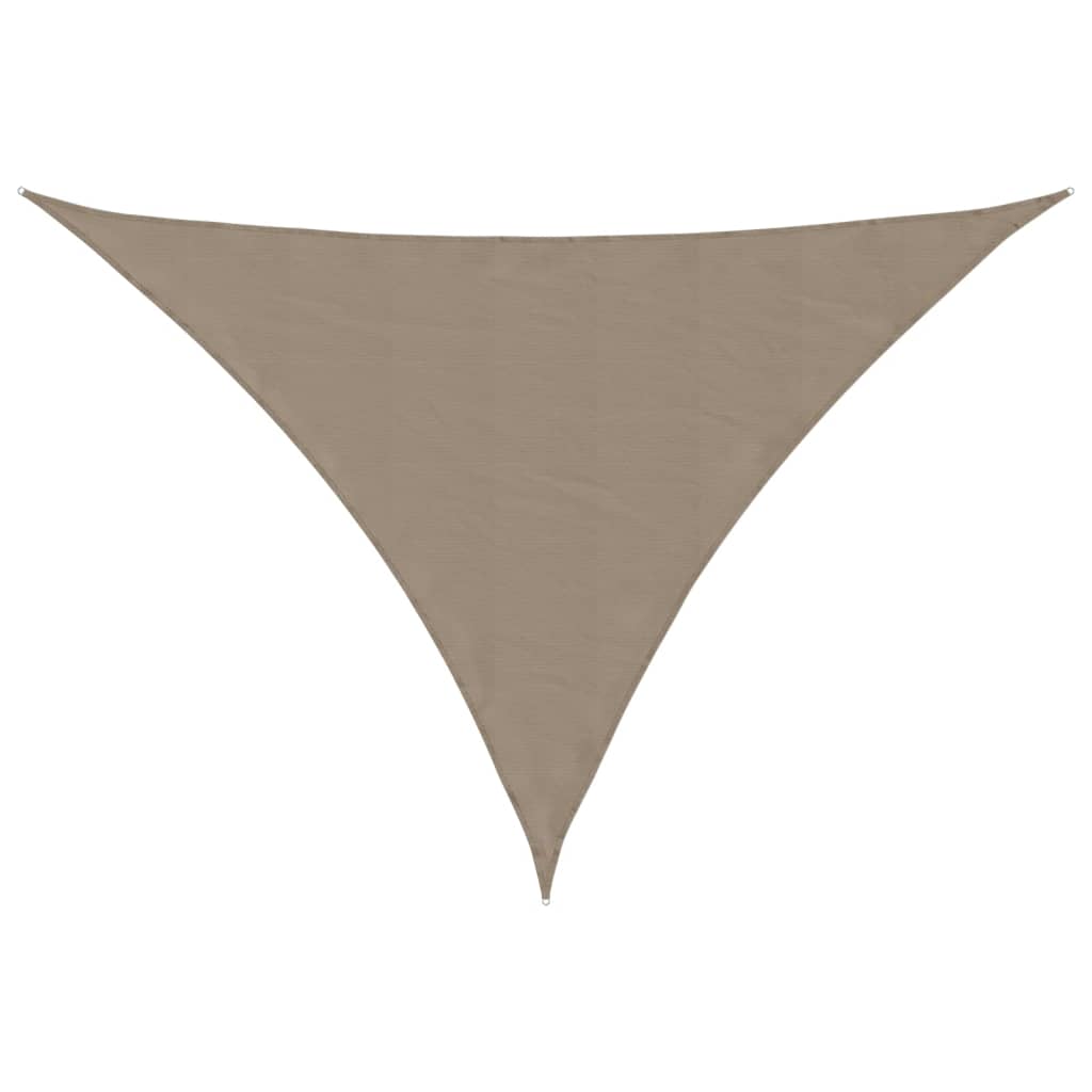 vidaXL Stínící plachta oxfordská látka trojúhelníková 4x5x5 m taupe
