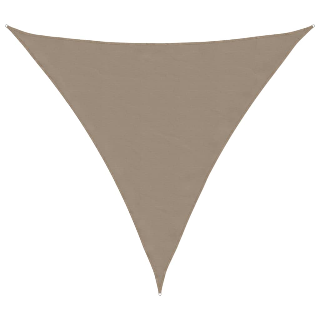 vidaXL Stínící plachta oxfordská látka trojúhelníková 5x5x5 m taupe