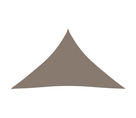 vidaXL tópszínű háromszögű oxford-szövet napvitorla 5 x 5 x 5 m