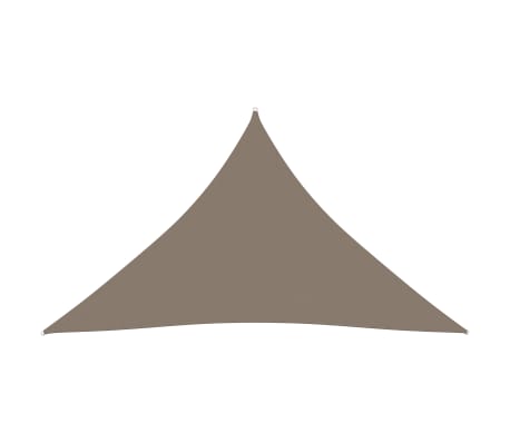 vidaXL Toldo de vela triangular de tela oxford gris taupe 5x6x6 m