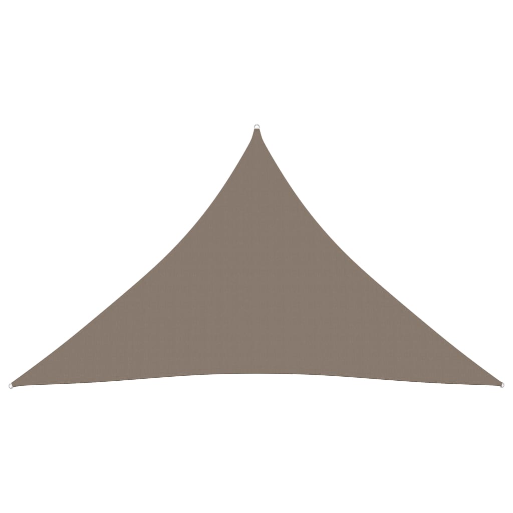 vidaXL tópszínű háromszögű oxford-szövet napvitorla 5 x 7 x 7 m