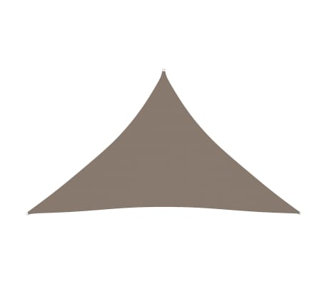 vidaXL Tieniaca plachta, oxford, trojuholníková 5x7x7 m, sivohnedá