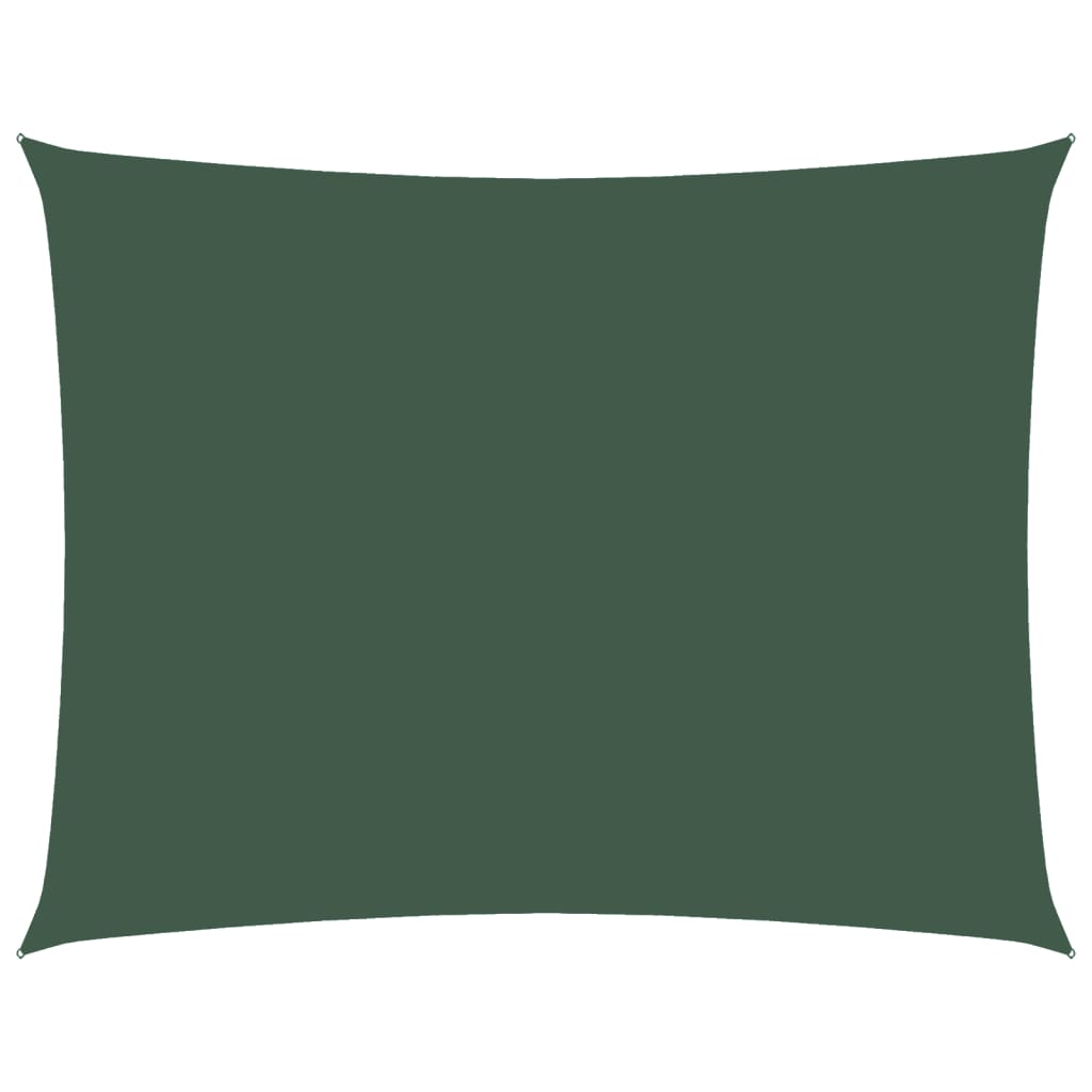 vidaXL Tieniaca plachta, oxford, trojuholníková 2,5x3,5 m, tmavozelená