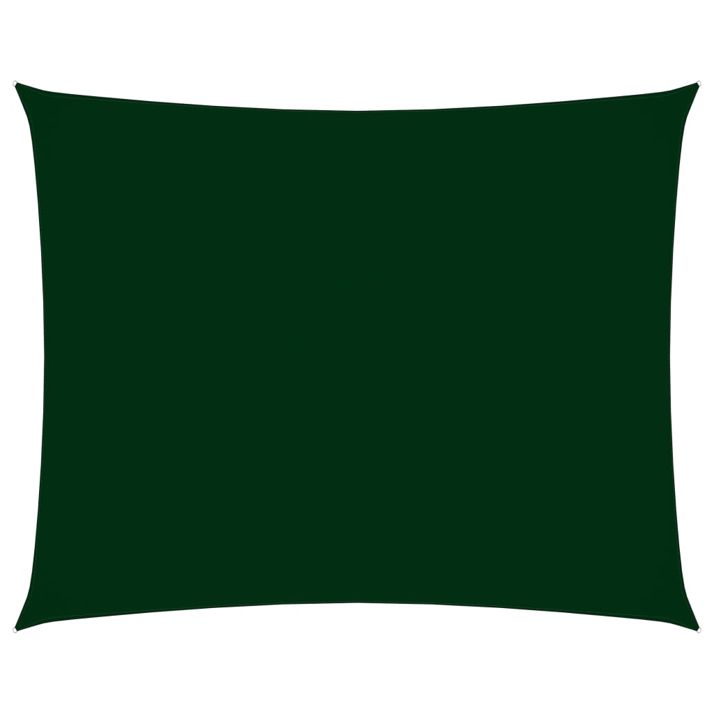 Toldo de vela rectangular de tela oxford verde osc