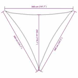 Stínící plachta oxfordská látka trojúhelník 3,6x3,6x3,6 m modrá - obrázek 10