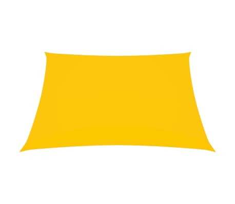 vidaXL Toldo de vela cuadrado de tela oxford amarillo 4x4 m
