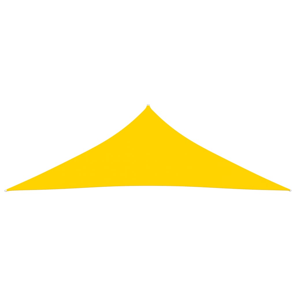 vidaXL Toldo de vela triangular de tela oxford amarillo 2,5x2,5x3,5 m