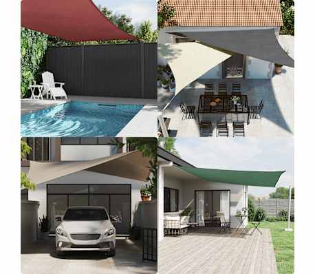 vidaXL Solseil oxfordstoff trekantet 3x3x4,24 m gul