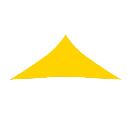 vidaXL Toldo de vela triangular de tela oxford amarillo 4,5x4,5x4,5 m
