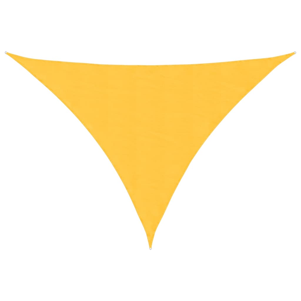 Sárga háromszögű oxford-szövet napvitorla 5 x 7 x 7 m 