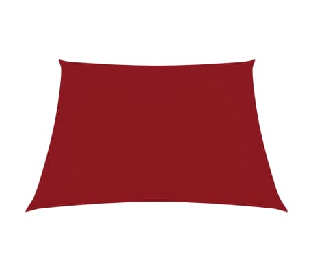 vidaXL Solseil oxfordstoff firkantet 3,6x3,6 m rød