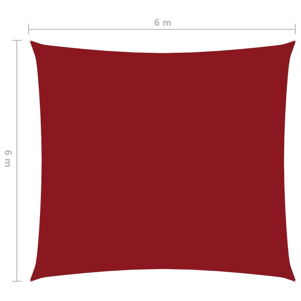 Sonnensegel Oxford-Gewebe Quadratisch 6×6 m Rot kaufen 6