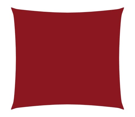 vidaXL Solsegel oxfordtyg fyrkantigt 6x6 m röd