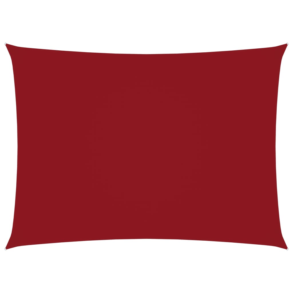 Toldo de vela rectangular de tela oxford rojo 2,5x