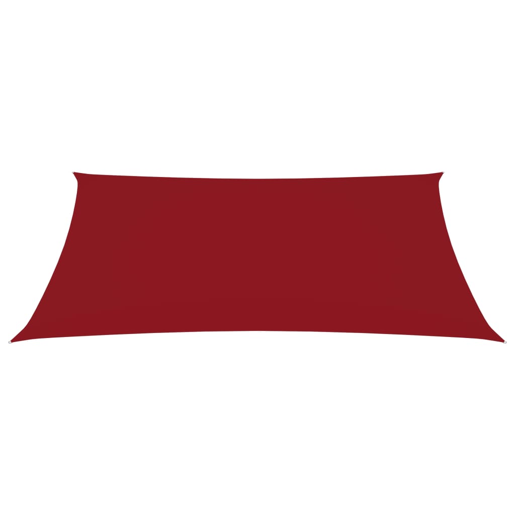 vidaXL Toldo de vela rectangular de tela oxford rojo 3x4,5 m
