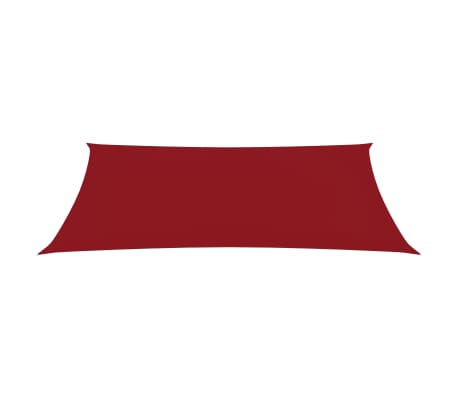 vidaXL Toldo de vela rectangular tela oxford rojo 3x6 m