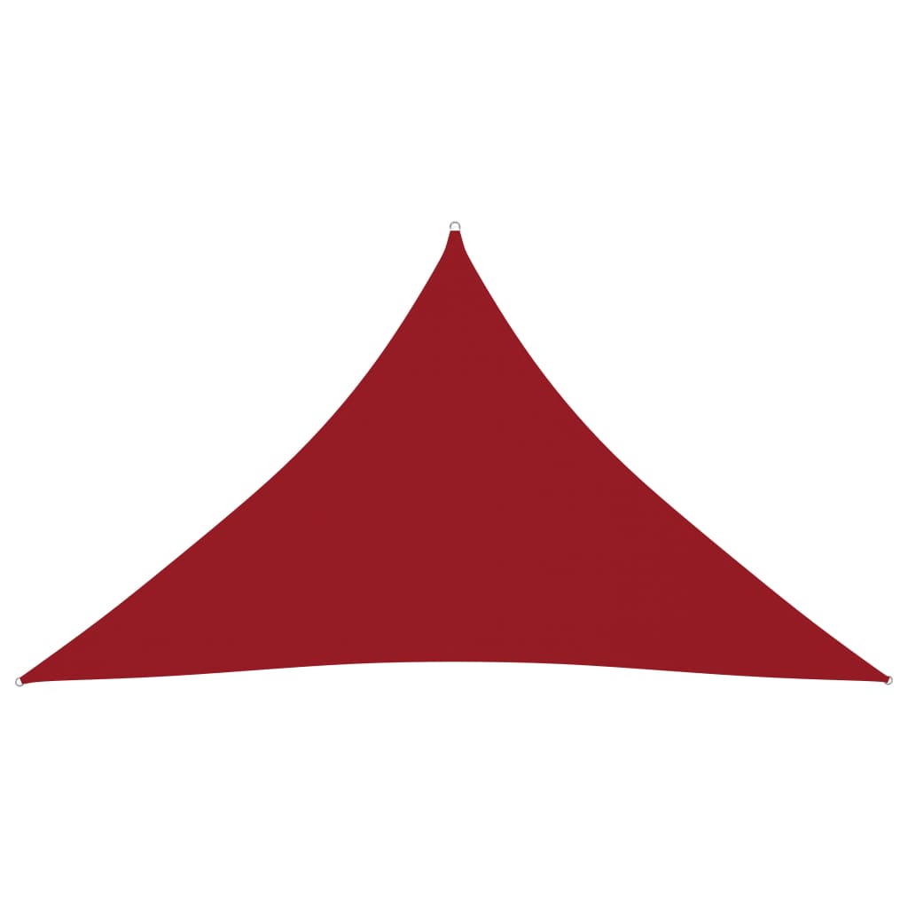 Toldo de vela triangular de tela oxford rojo 3,5x3