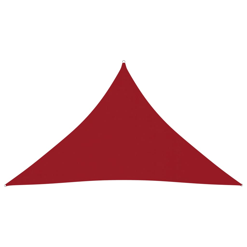 Toldo de vela triangular de tela oxford rojo 4x4x5