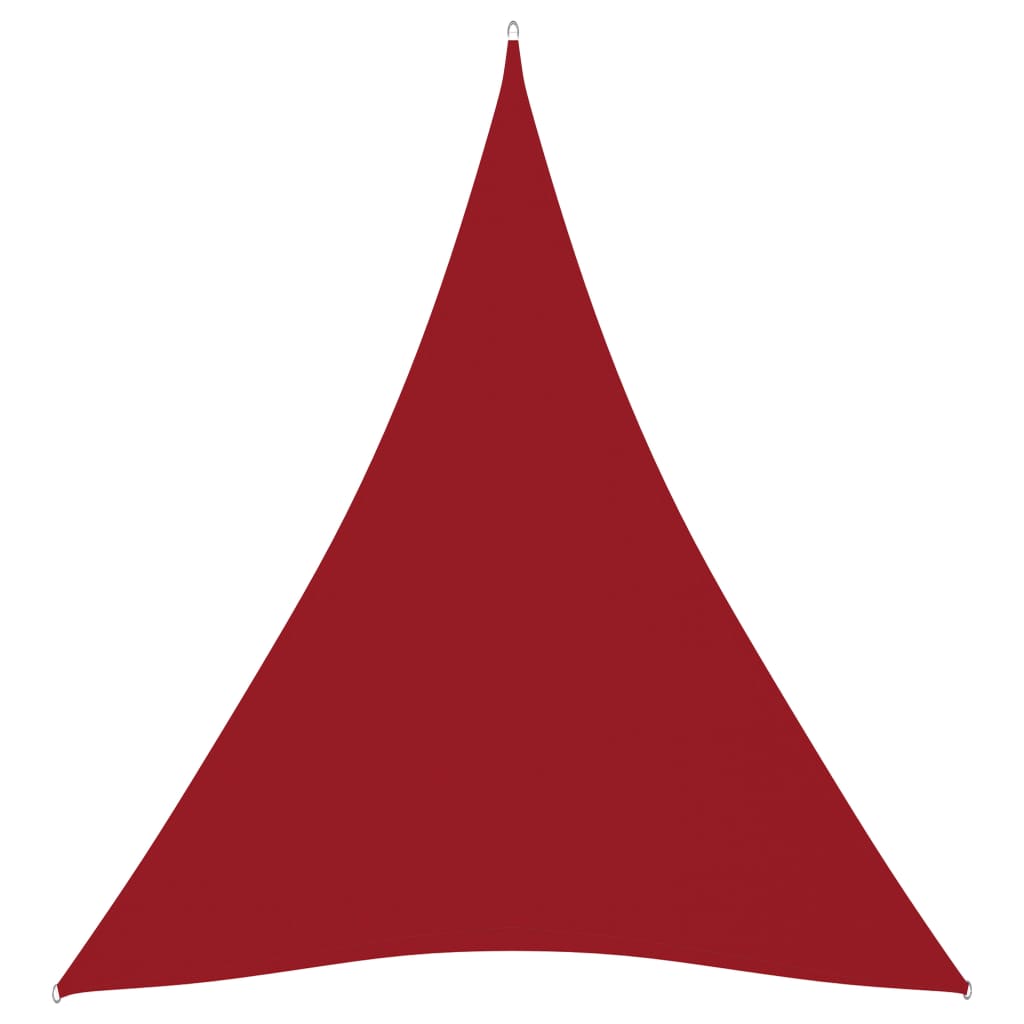 Toldo de vela triangular de tela oxford rojo 5x6x6
