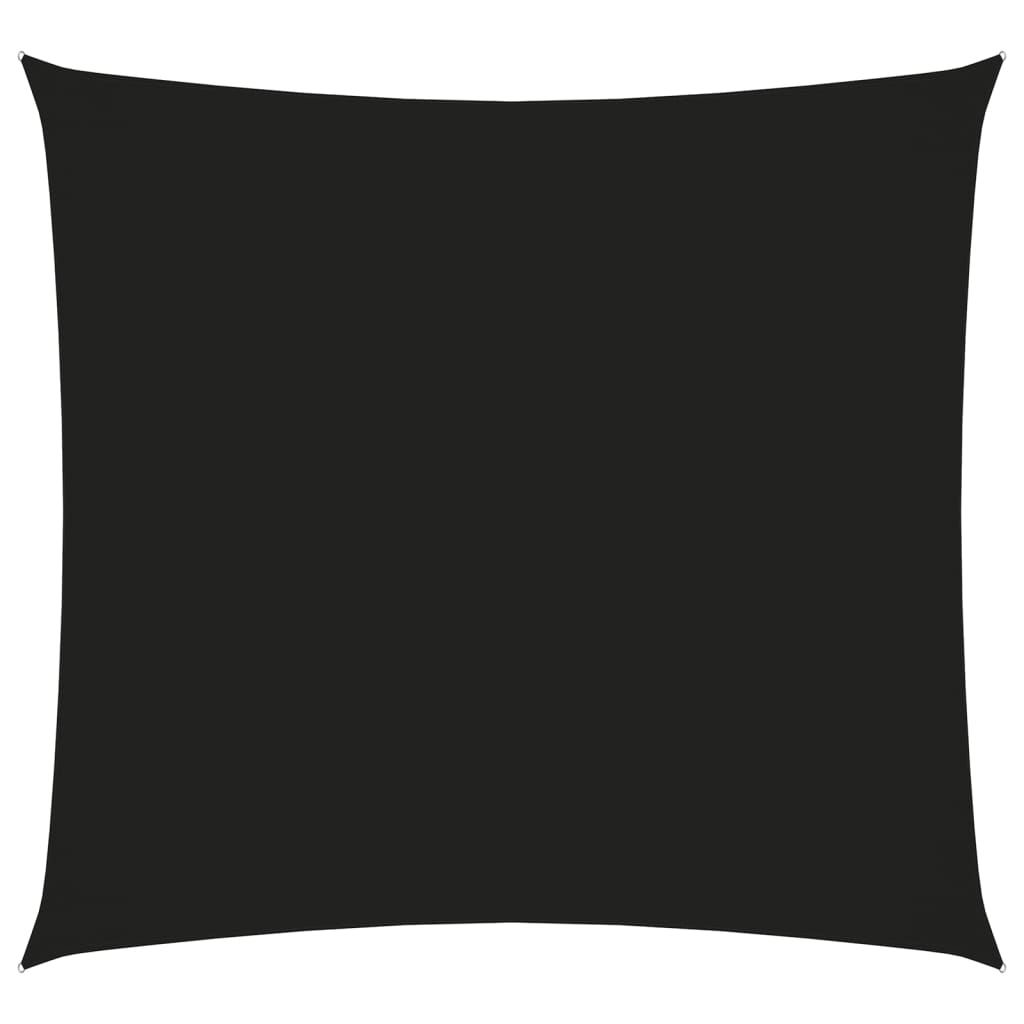 Toldo de vela cuadrado de tela oxford negro 2x2 m