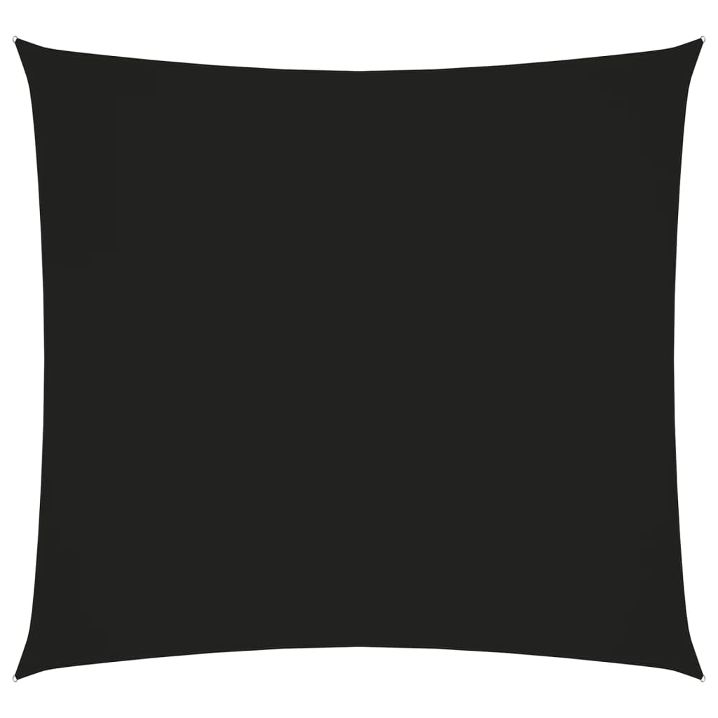 Toldo de vela rectangular de tela oxford negro 2x2