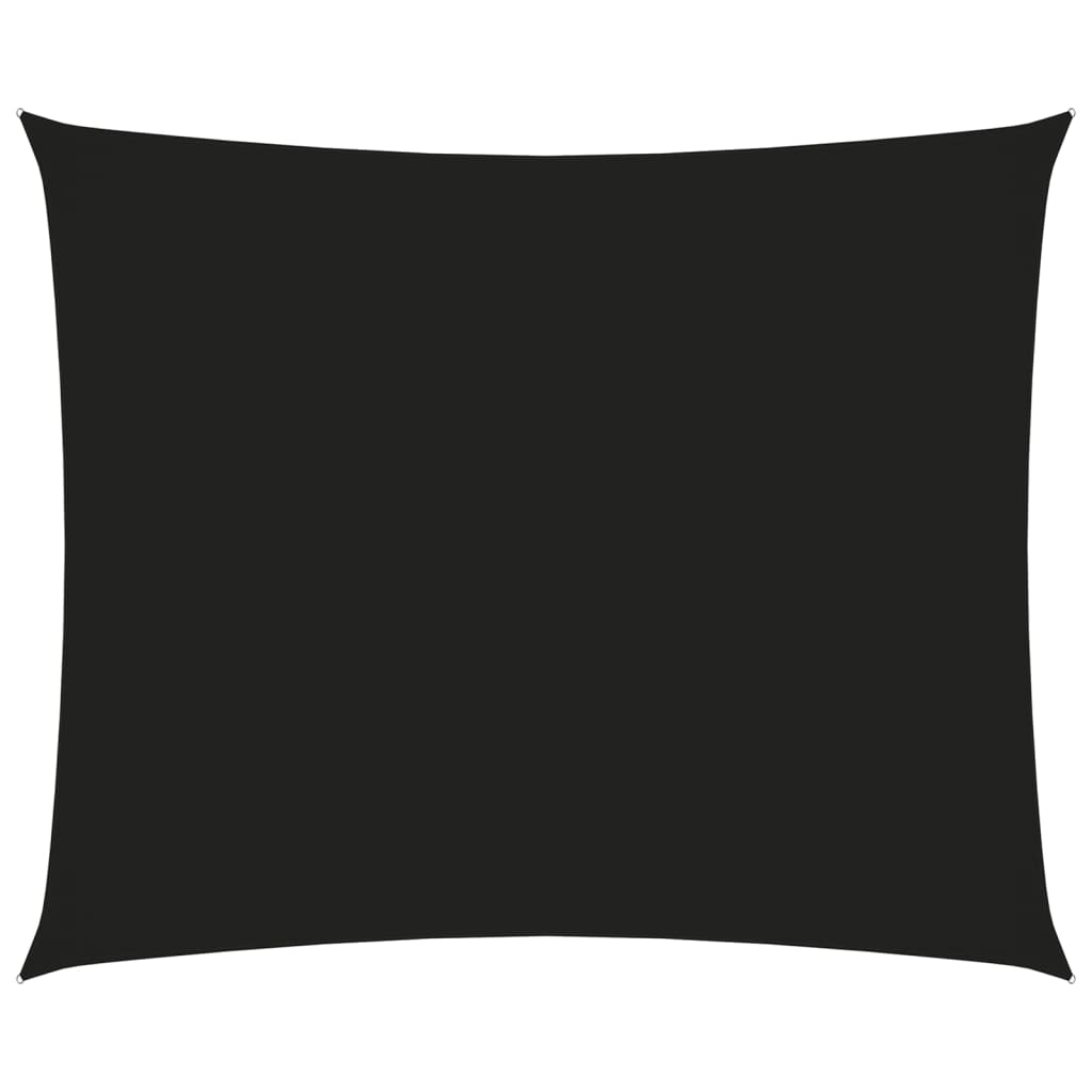 Toldo de vela rectangular de tela oxford negro 2x3