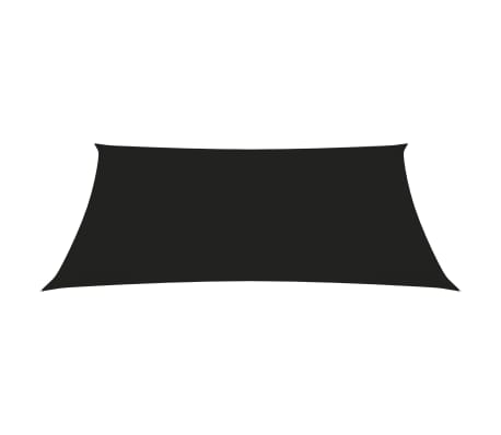 vidaXL Toldo de vela rectangular de tela oxford negro 2x3 m