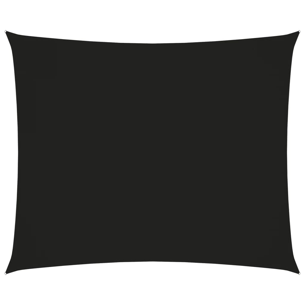 Toldo de vela rectangular tela oxford negro 3x4 m