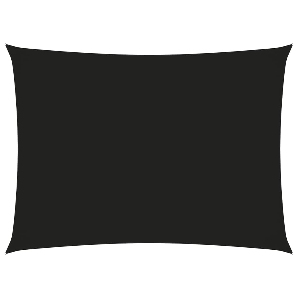Toldo de vela rectangular tela oxford negro 3,5x5