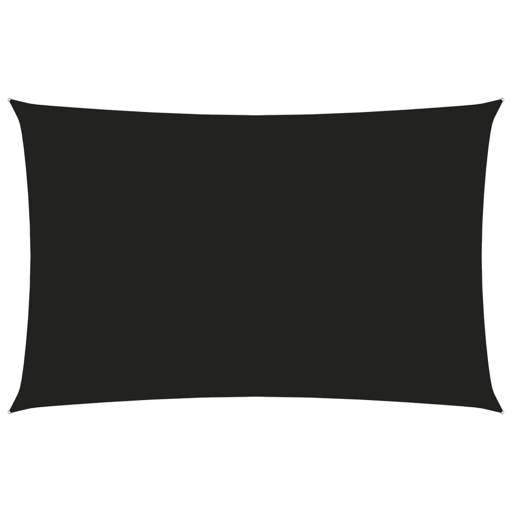 Toldo de vela rectangular tela oxford negro 4x7 m