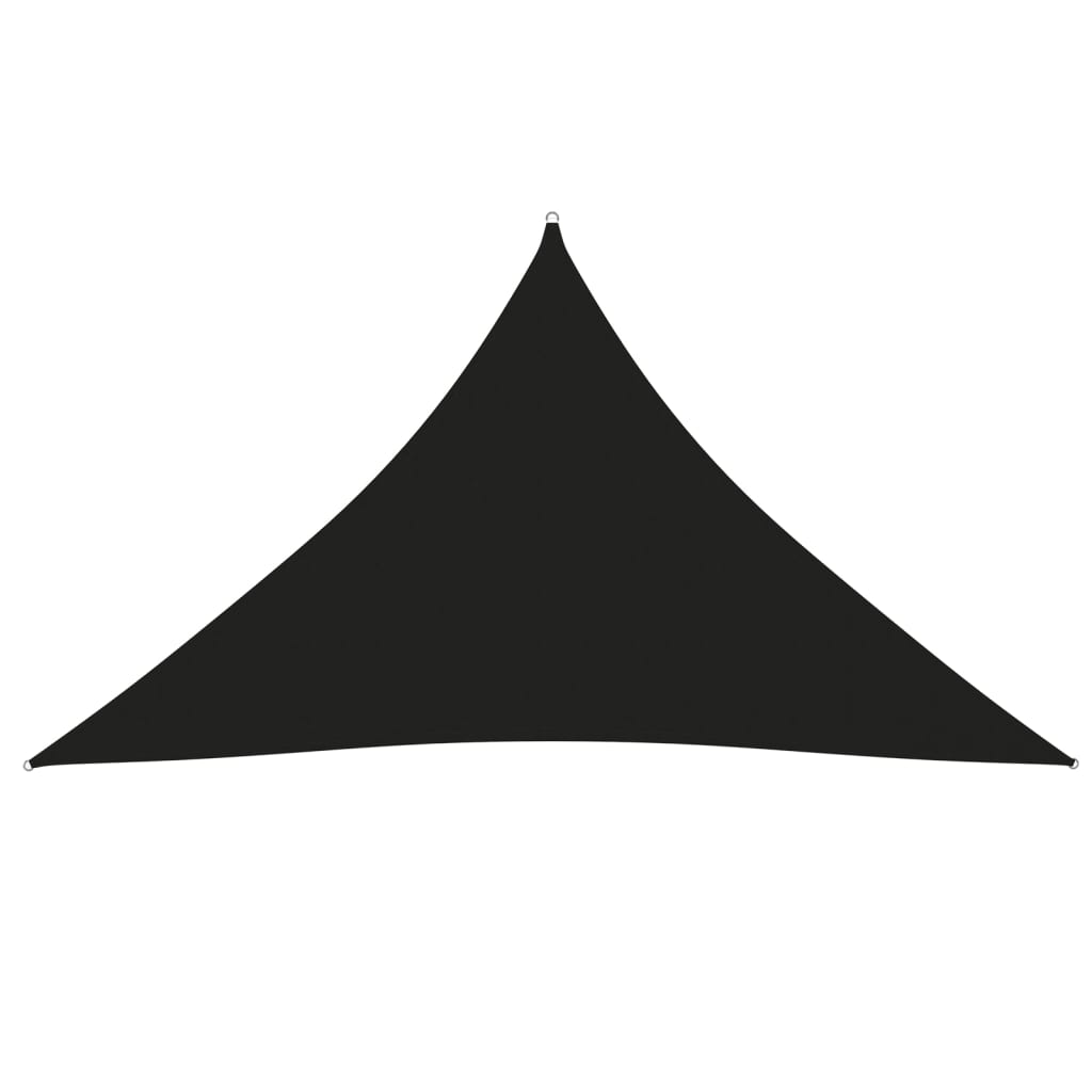 Toldo de vela triangular de tela oxford negro 2,5x