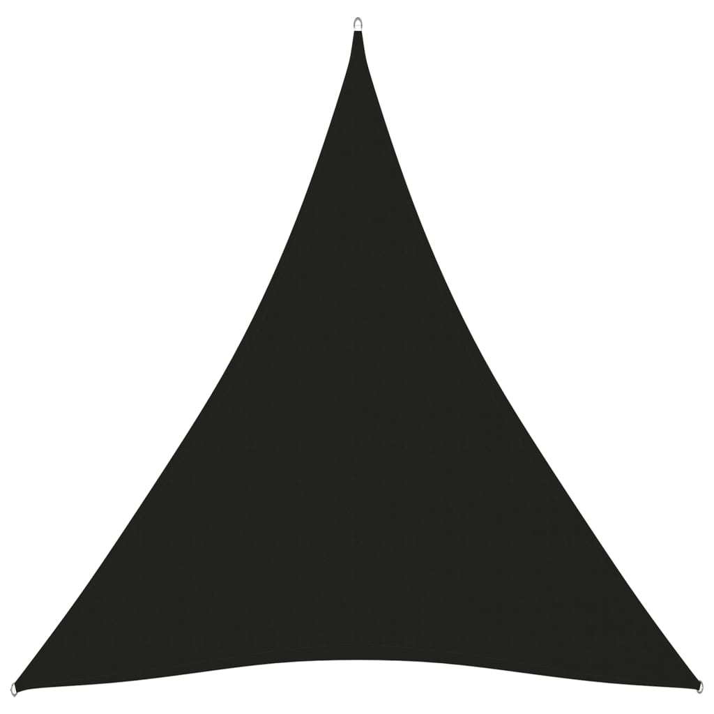 Toldo de vela triangular de tela oxford negro 3x4x