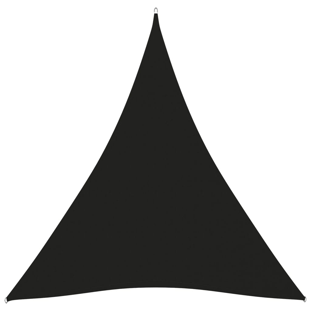 Toldo de vela triangular de tela oxford negro 4x5x