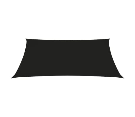vidaXL Voile de parasol Tissu Oxford trap&egrave;ze 3/5x4 m Noir