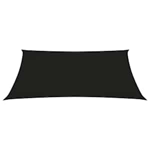 vidaXL Voile de parasol Tissu Oxford trap&egrave;ze 3/5x4 m Noir
