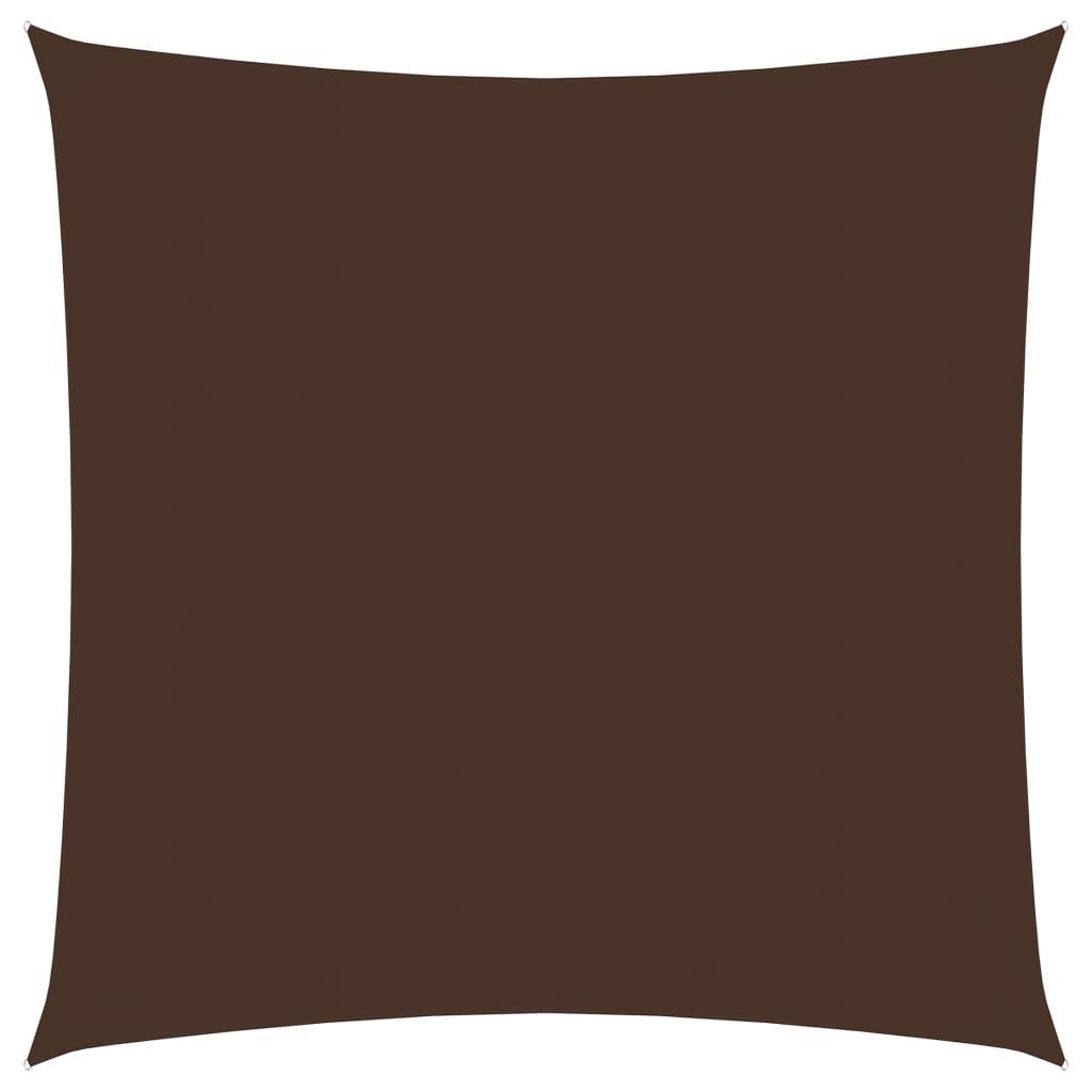 Toldo de vela cuadrado tela oxford marrón 3,6x3,6