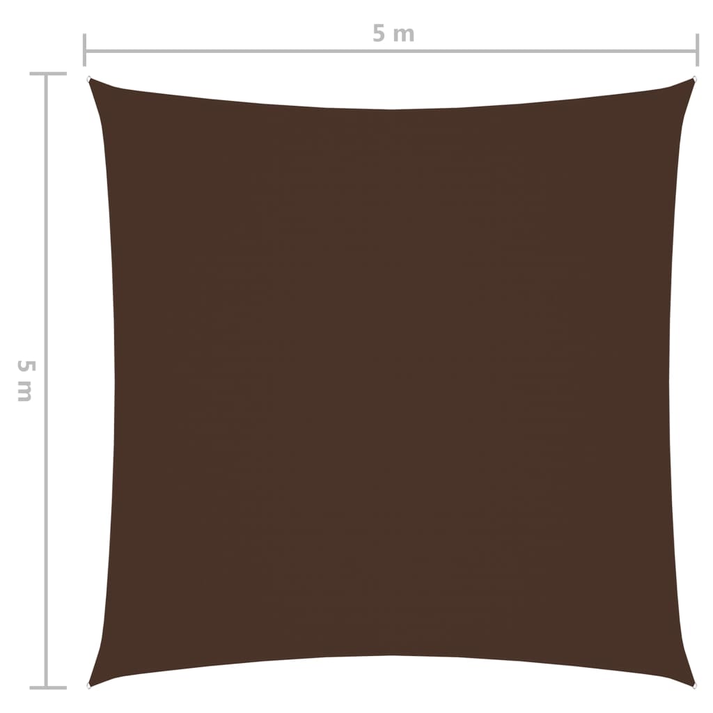 Sonnensegel Oxford-Gewebe Quadratisch 5×5 m Braun kaufen 6