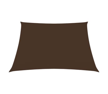 vidaXL Toldo de vela rectangular tela oxford marrón 2x2,5 m