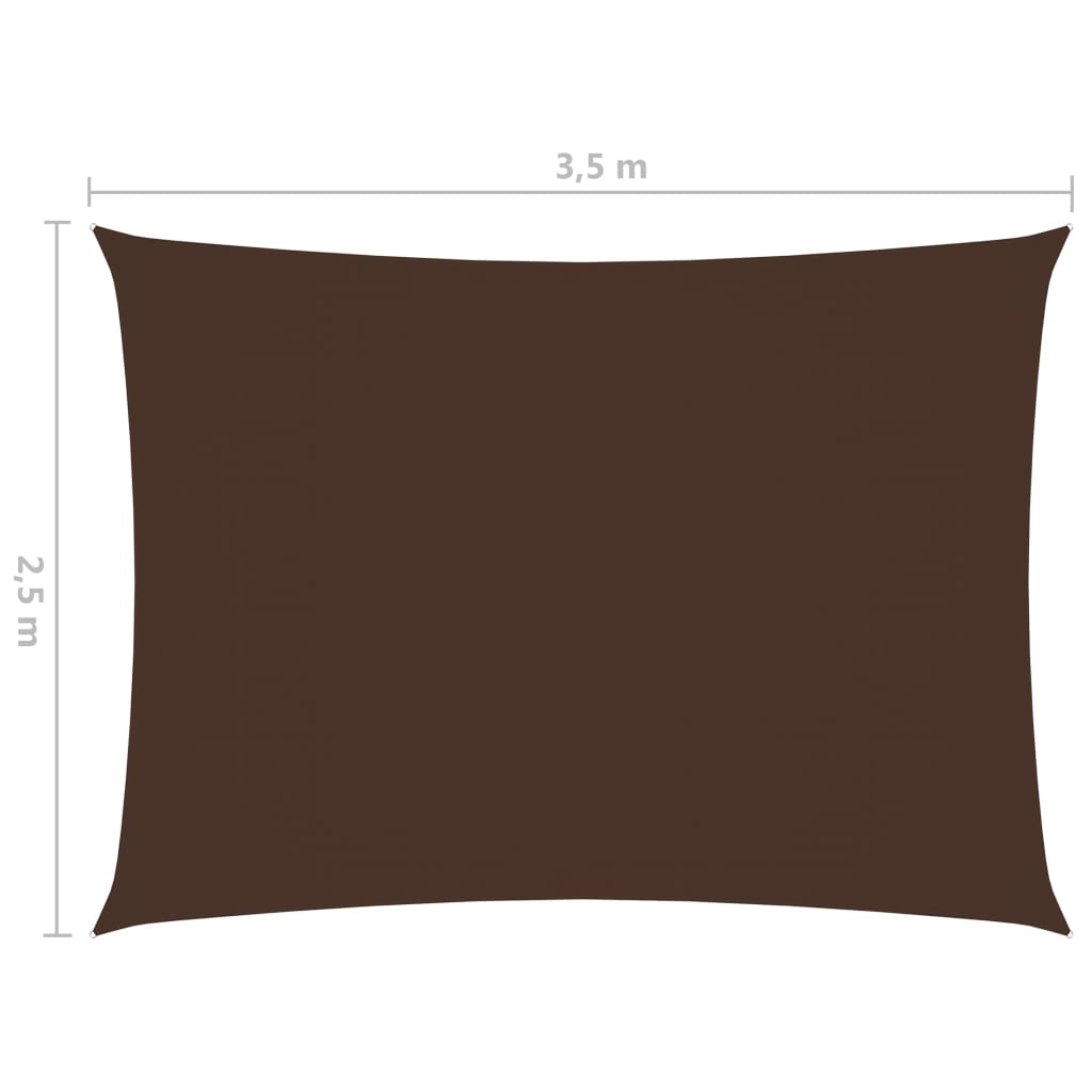 Sonnensegel Oxford-Gewebe Rechteckig 2,5×3,5 m Braun kaufen 6