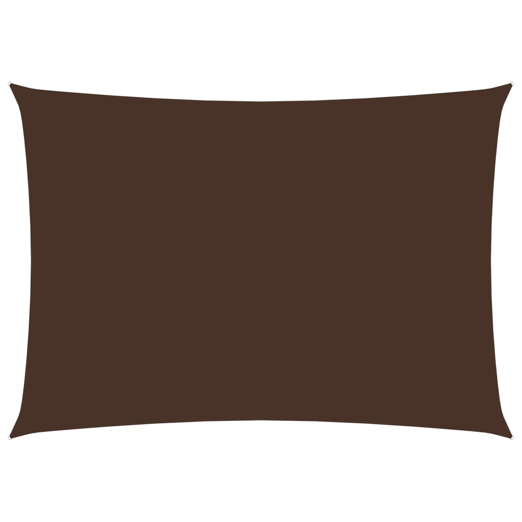 Toldo de vela rectangular tela oxford marrón 2,5x4