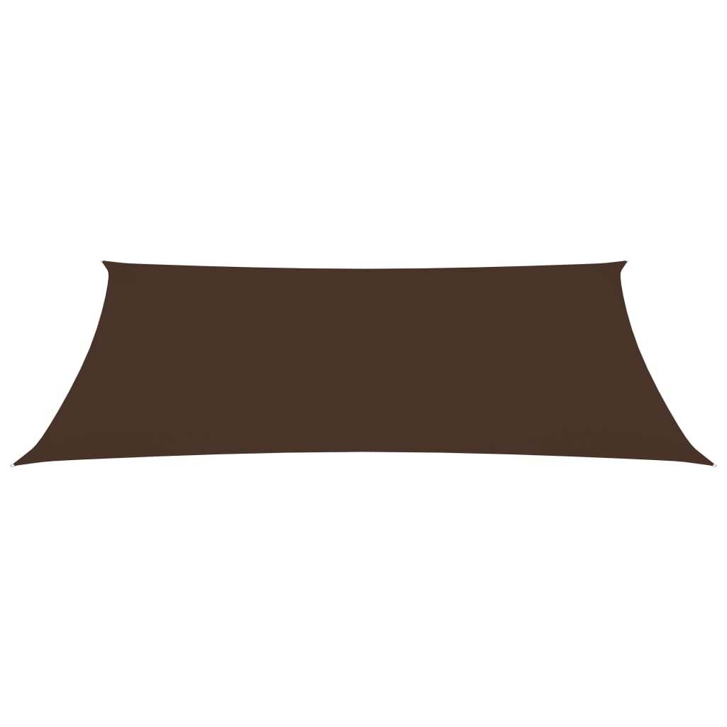vidaXL Toldo de vela rectangular de tela oxford marrón 2,5x5 m