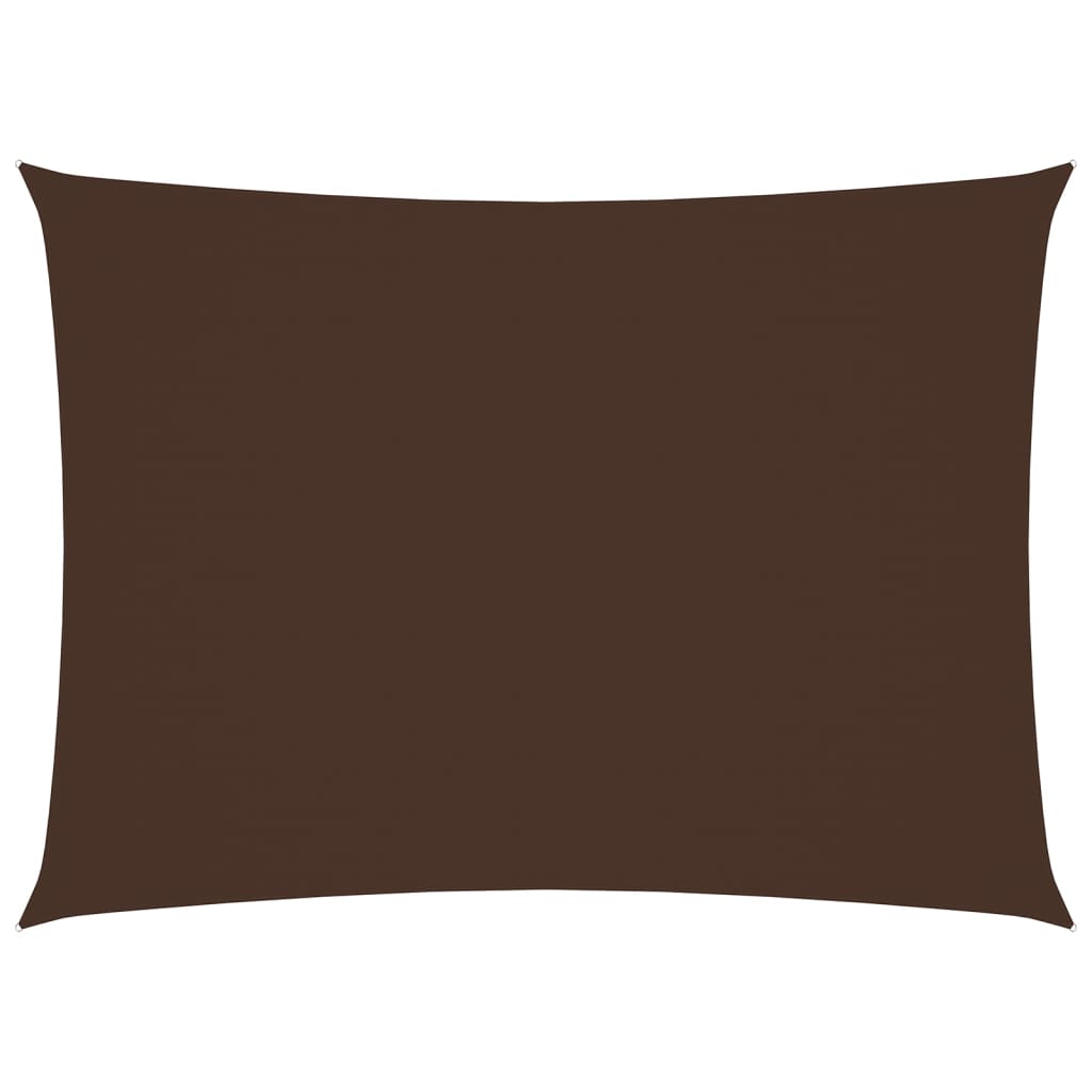 Toldo de vela rectangular tela oxford marrón 5x6 m