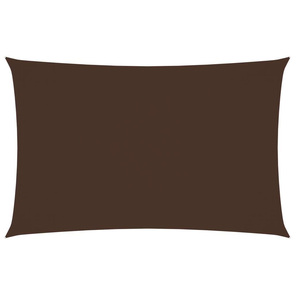 Toldo de vela rectangular tela oxford marrón 5x8 m