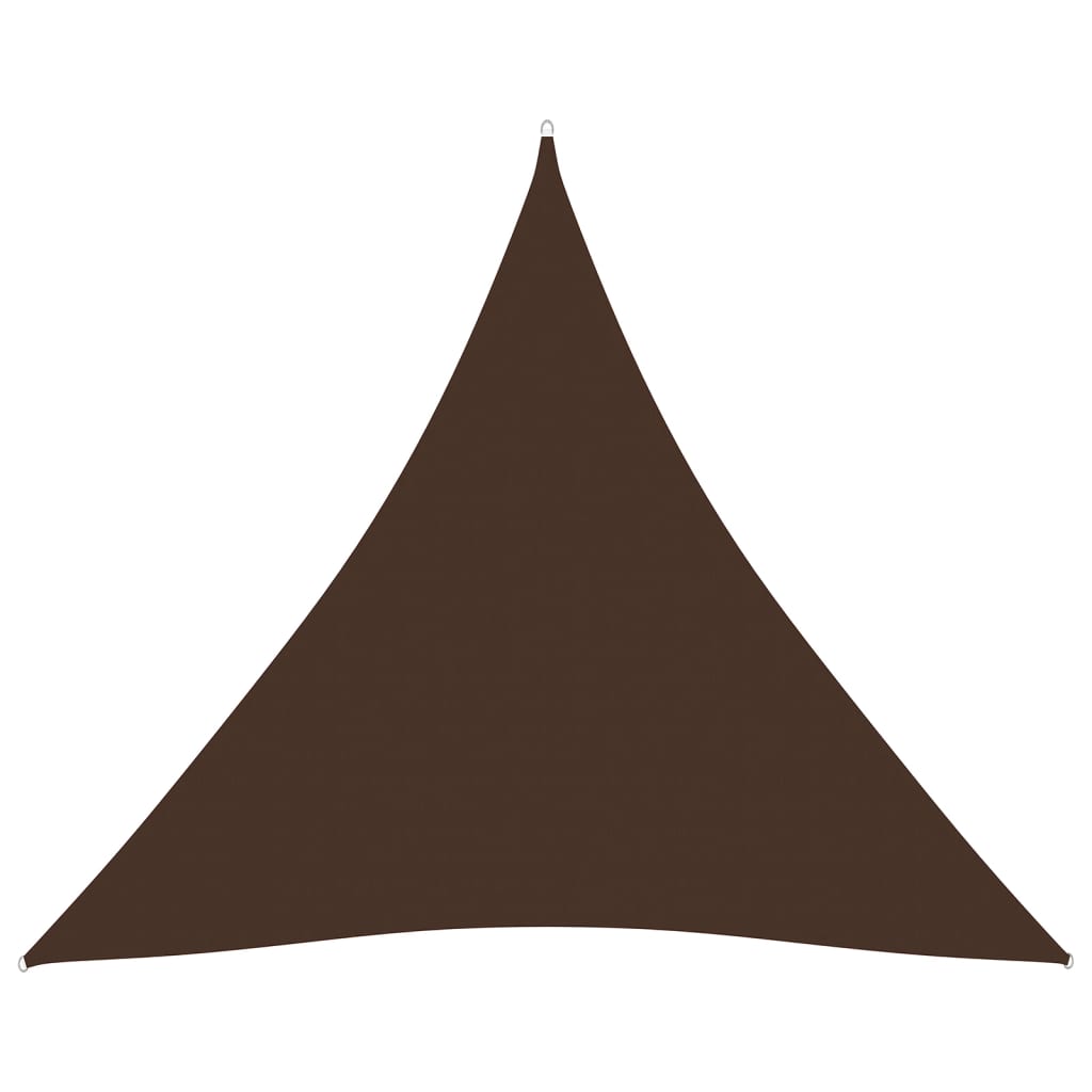 Toldo de vela triangular de tela oxford marrón 3,6