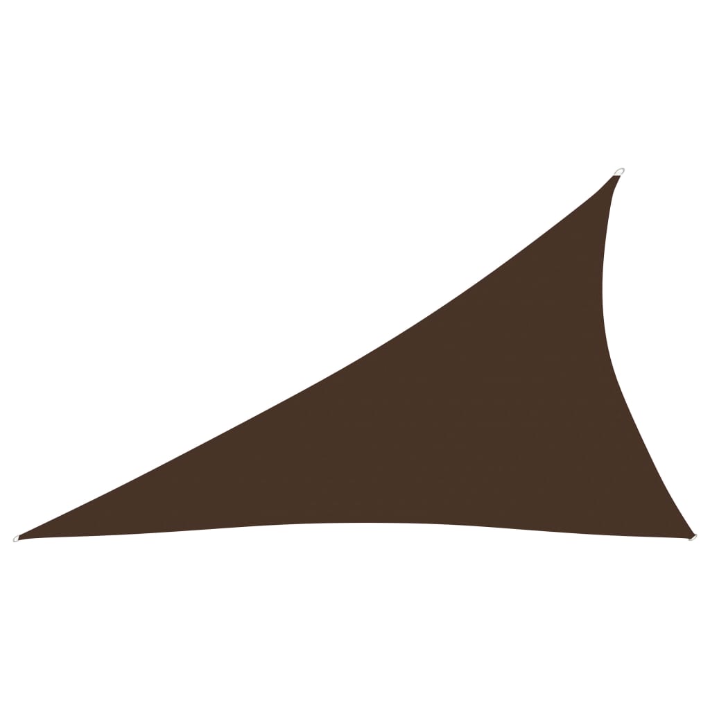 Toldo de vela triangular de tela oxford marrón 3x4