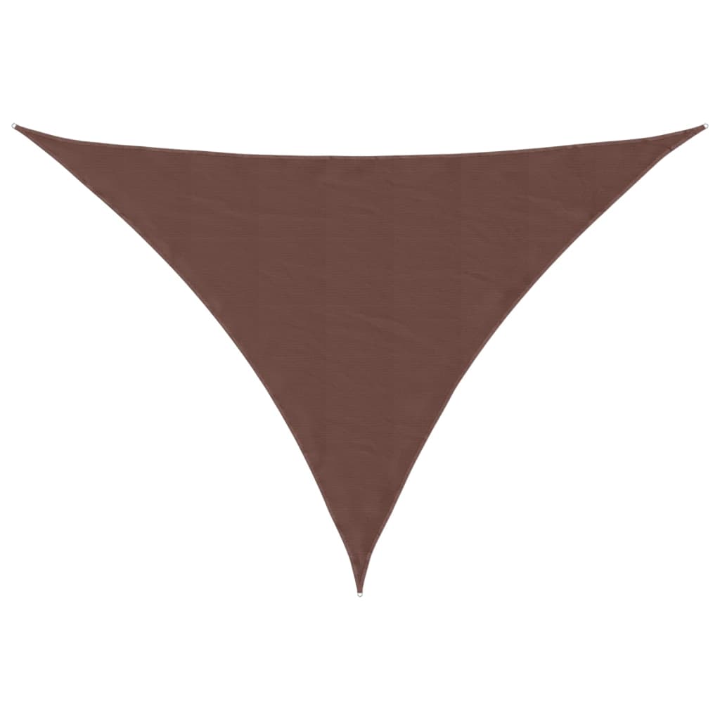 vidaXL solsejl 4x4x5,8 m oxfordstof trekantet brun